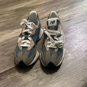 New Balance Blue and Tan Sneakers